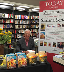 Ray Harwood at a book signing at Waterstone's Bookshop